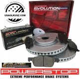 Przednie klocki Z17 + WIERCONE NACINANE tarcze hamulcowe 345mm POWERSTOP Ford Edge AWD 2015-2021