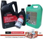 Oryginalny filtr oraz syntetyczny olej silnikowy Motorcraft 5W30 Ford Flex 3,5 V6 2011-