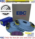 Przednie klocki YELLOWSTUFF + tarcze hamulcowe 345mm EBC seria USR Dodge Challenger
