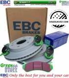 Przednie klocki GreenStuff + tarcze hamulcowe EBC seria PREMIUM GMC Savana -2008
