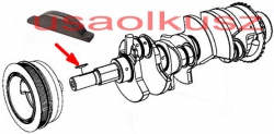 Klin wału korbowego Jeep Grand Cherokee V8 2005-