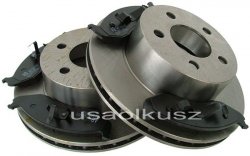 Tarcze oraz klocki hamulcowe przednie Jeep Cherokee XJ 1999-2001