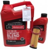 Filtr + olej Motorcraft 5W30 SYNTHETIC BLEND Lincoln MKX 2,7 V6