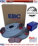 Przednie CERAMICZNE klocki RedStuff + WIERCONE NACINANE tarcze hamulcowe 320mm EBC seria GD Dodge Magnum RWD V6