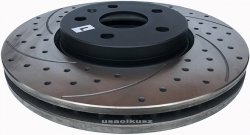 Przednia WIERCONA NACINANA tarcza hamulcowa BLACK 321mm Chevrolet Equinox 2010-