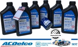 Filtr + olej silnikowy 5W30 Dexos1 Gen3 Full Synthetic API SP ACDelco Chevrolet Corvette 6,0 V8 2005-2006