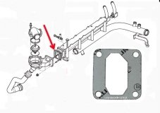 Uszczelka kolektora wodnego Jeep Cherokee / Grand Cheokee 2,5 TD VM