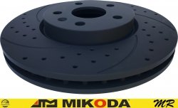 Przednia WIERCONA NACINANA tarcza hamulcowa BLACK 321mm Buick Regal 2011-