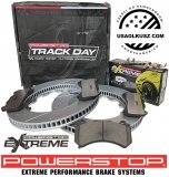 Przednie klocki Z26 EXTREME + rotory tarcze hamulcowe POWERSTOP Dodge Charger SRT Hellcat 2015-2020