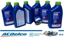 Filtr + olej silnikowy 5W30 Dexos1 Gen3 Full Synthetic API SP ACDelco Isuzu Ascender 5,3 V8