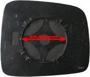 Szkło lusterka lewe ASFERYCZNE + MOCOWANIE Jeep Cherokee 2002-2007
