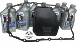 Filtr uszczelka olej Mobil1 Synthetic LV ATF HP DEXTRON skrzyni biegów 8L45 GMC Canyon 3,6 V6 2017-