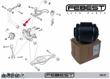 Tuleja wahliwa śr. otworu fi14   zwrotnicy  tylnej wahacza górnego poprzecznego Ford Taurus 2010-