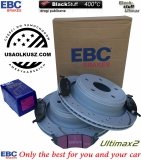 Tylne klocki Ultimax2 + nawiercone nacinane tarcze hamulcowe EBC seria GD Chrysler Aspen