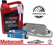 Syntetyczny olej Motorcraft MERCON V oraz filtr automatycznej skrzyni biegów Ford Explorer AWD 4,0 V6