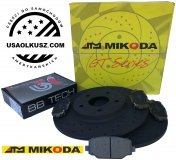 Tylne klocki + WIERCONE NACINANE tarcze hamulcowe 328mm GEOMET Dodge Caravan 2012-