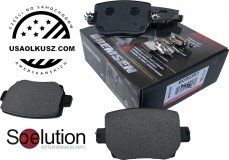 Tylne klocki hamulcowe Tesla Y 2020-2024 - PERFORMANCE - czerwone zaciski