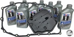 Filtr uszczelka olej Mobil1 Synthetic LV ATF HP DEXTRON skrzyni biegów 8L90 GMC Sierra 1500 2015-