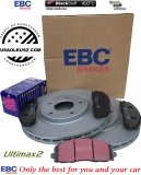 Przednie klocki Ultimax2 + tarcze hamulcowe 330mm EBC seria Premium Chrysler Voyager 2020-