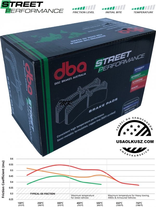 Klocki hamulcowe przednie DBA Street Performance Chevrolet Camaro 2010-