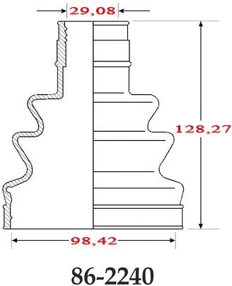 Osłona przegubu napędowego wewnętrznego GMC Yukon -1997