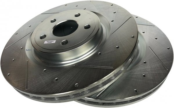 Przednia WIERCONA nacinana tarcza hamulcowa 380mm POWERSTOP Jeep Grand Cherokee SRT 2012-