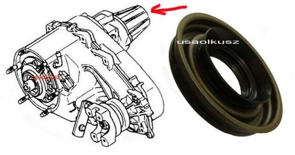 Uszczelniacz tylnego wału 28mm reduktora NP231 Jeep Cherokee XJ 