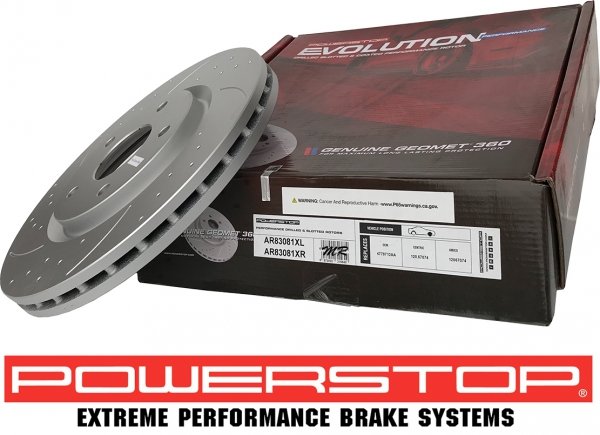 Przednia WIERCONA nacinana tarcza hamulcowa 330mm POWERSTOP Volkswagen Routan 2012-