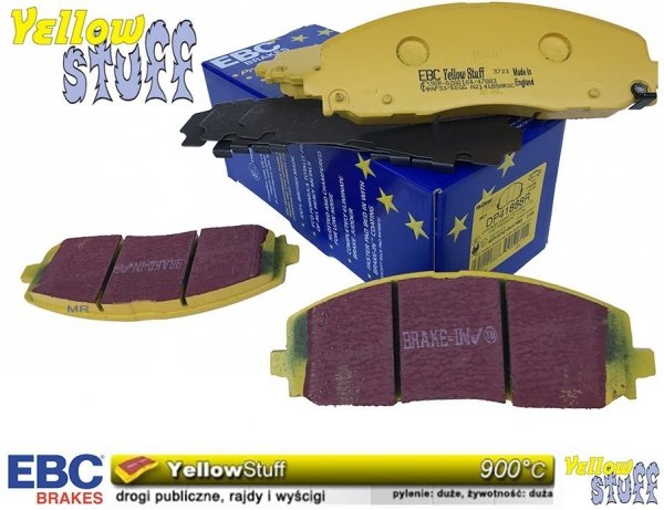 Przednie klocki YellowStuff + tarcze hamulcowe 330mm EBC seria Premium Lancia Voyager 2012-