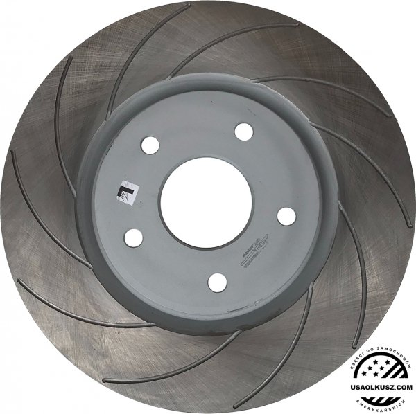 Przednia NACINANA wentylowana tarcza hamulcowa 330mm SILVER Dodge Caravan 2012-