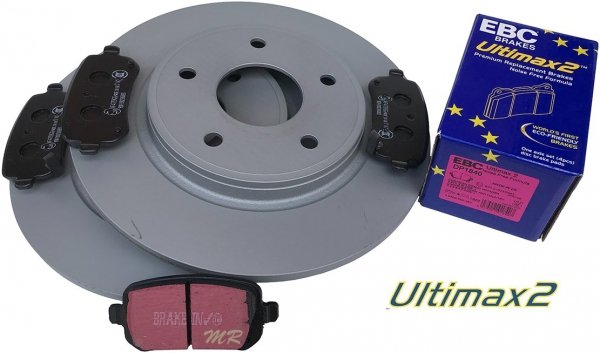 Tylne klocki Ultimax2 + tarcze hamulcowe 305mm EBC seria PREMIUM Volkswagen Routan