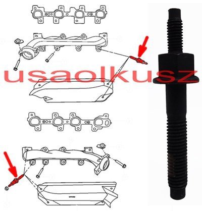 Śruba kolektora wydechowego - mocowanie osłony Dodge Durango 4,7 V8 2004-
