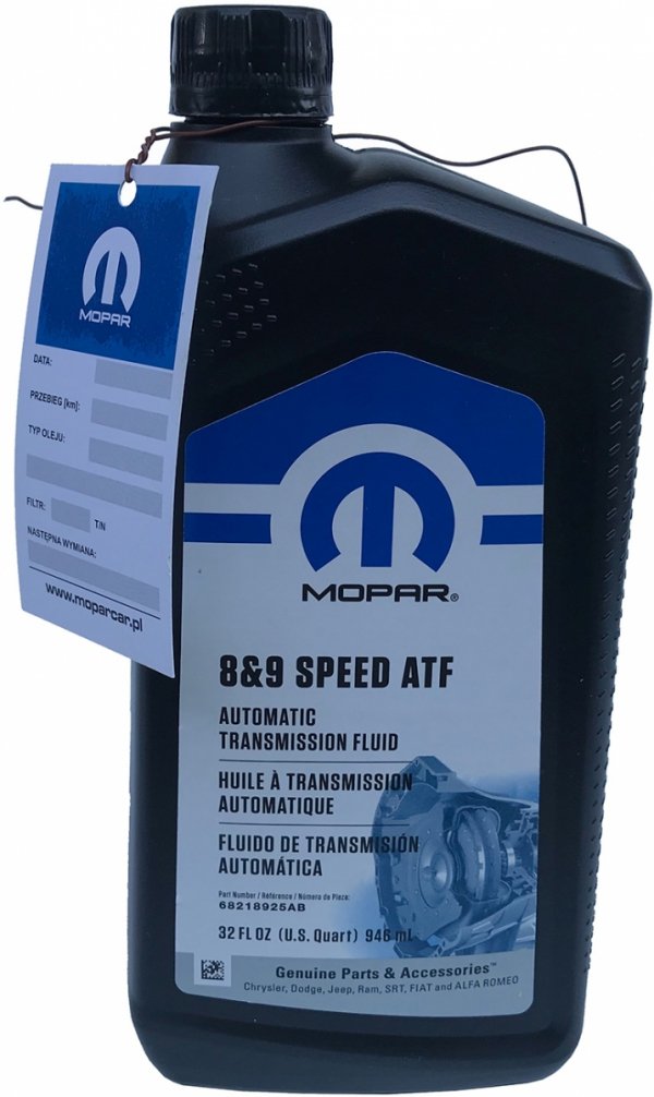 Filtr + olej automatycznej 8 stopniowej skrzyni biegów 850RE MOPAR Jeep Gladiator JT -2023