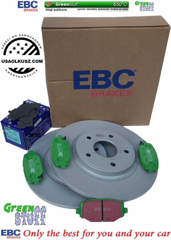 Tylne klocki GreenStuff + tarcze hamulcowe 328mm EBC seria Premium RAM Cargo Van 2012-