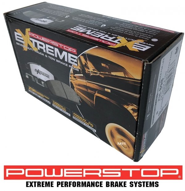 Tylne klocki Z36 + WIERCONE nacinane tarcze hamulcowe POWERSTOP EVOLUTION Chrysler Aspen