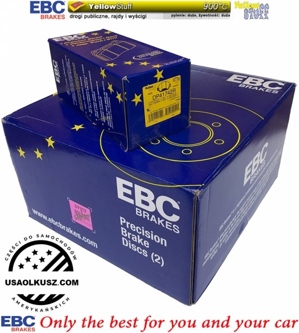 Przednie klocki YellowStuff + tarcze hamulcowe 330mm EBC seria PREMIUM Chevrolet Avalanche 1500 2007-2008