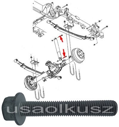 Śruba mocująca tylny amortyzator Dodge Dakota 2005-