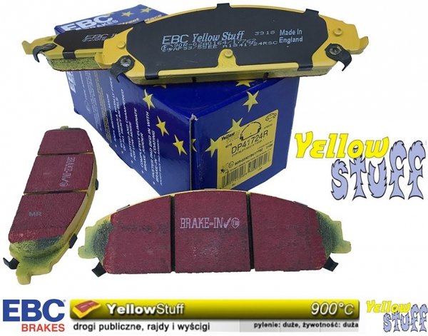 Przednie klocki YELLOWSTUFF + tarcze hamulcowe 345mm EBC seria USR Dodge Magnum