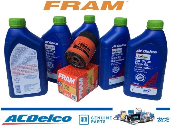 Filtr FRAM + olej ACDelco 5W30 Buick Terraza 3,9 V6