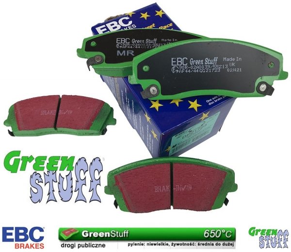 Klocki hamulcowe przednie do tarcz 320mm EBC GreenStuff Lancia Thema 2011-