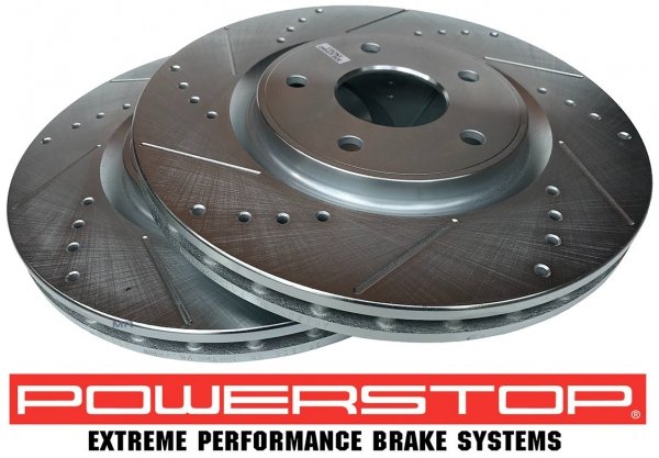 Przednia WIERCONA nacinana tarcza hamulcowa 330mm POWERSTOP Volkswagen Routan 2012-