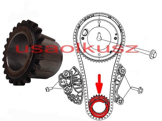 Koło rozrządu silnika dolne Chrysler 300C V8 2009-