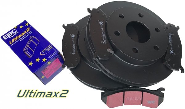 Przednie klocki Ultimax2 + tarcze hamulcowe EBC seria PREMIUM Chevrolet Silverado 1500 -2007