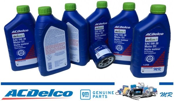 Filtr + olej silnikowy 5W30 Dexos1 Gen3 Full Synthetic API SP ACDelco Chevrolet Silverado -2006