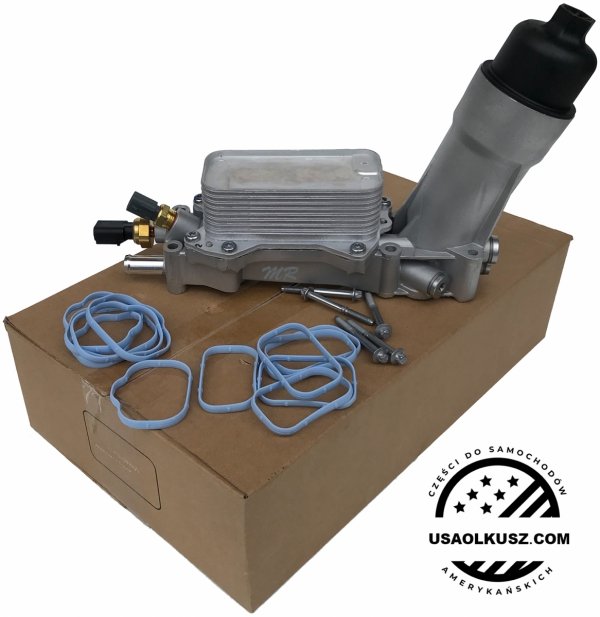 ALUMINIOWA obudowa filtra oleju z chłodnicą oraz czujnikami Jeep Grand Cherokee 3,6 V6