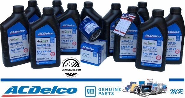 Filtr + olej ACDelco 5W30 Chevrolet Corvette C6 6,2 V8 2008-2013