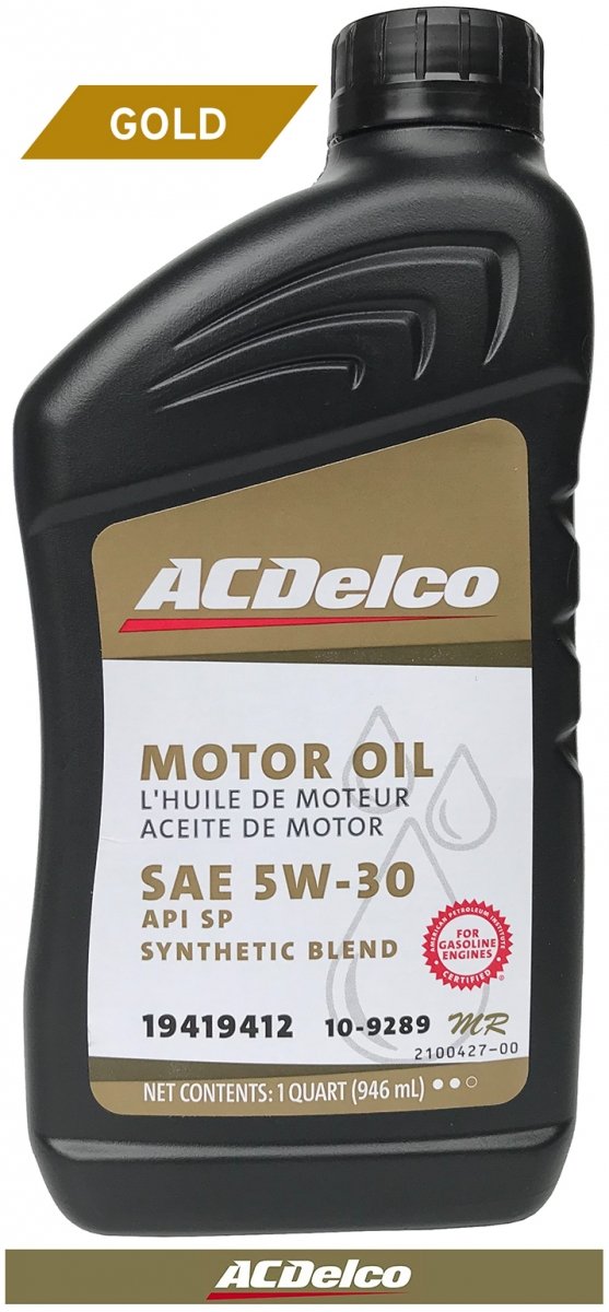 Filtr + olej silnikowy ACDelco Gold Synthetic Blend 5W30 API SP GF-6 Chevrolet Silverado 2007-
