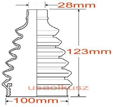 Osłona przegubu napędowego wewnętrznego przedniego Ford Ranger 1998-2003