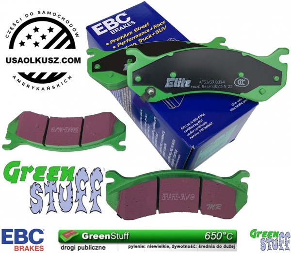 Przednie klocki GreenStuff + tarcze hamulcowe EBC seria PREMIUM GMC Yukon -2006