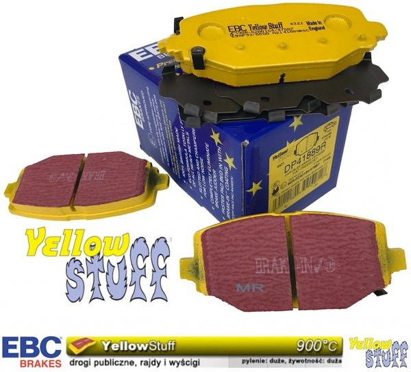 Tylne klocki YellowStuff + tarcze hamulcowe 328mm EBC seria Premium RAM Cargo Van 2012-